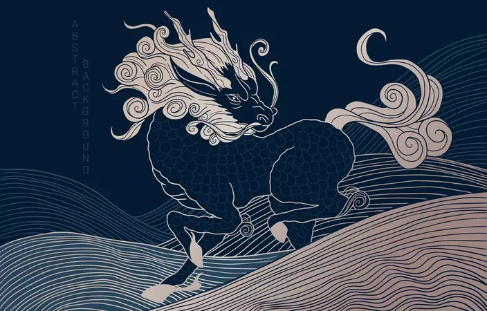 Qilin Dragon mythical mythology creature supernatura