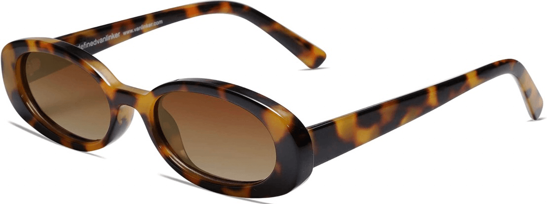 brown oval sunglasses