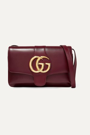 Burgundy Arli small leather shoulder bag | Gucci | NET-A-PORTER