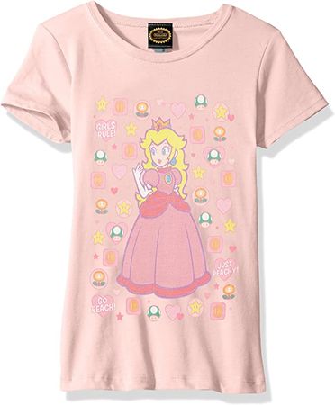 Amazon.com: Nintendo Girls' Peachtone Graphic T-shirt : Clothing, Shoes & Jewelry