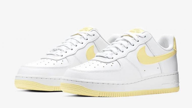 Nike Air Force 1 07 Patent White Yellow | AH0287-106 | The Sole Womens