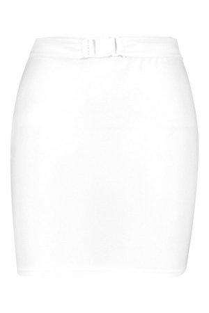 Buckle Waist Mini Skirt | Boohoo