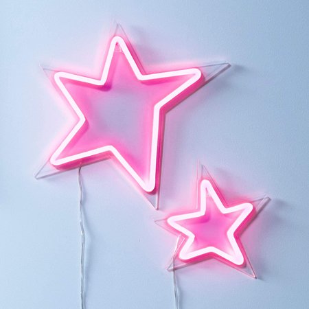 pink neon stars sign - Google Search