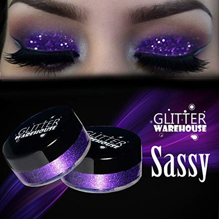 Amazon.com : Sassy GlitterWarehouse Purple Loose Glitter Powder Great for Eyeshadow / Eye Shadow, Makeup, Body Tattoo, Nail Art and More! : Beauty