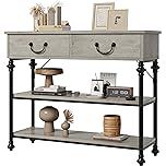 Amazon.com: IDEALHOUSE Console Table with Drawers, Sofa Tables Narrow Entryway Table with Storage, 39.4" Behind Couch Table Industrial Hallway Table Home Furniture for Living Room, Foyer, Bedroom, Rustic Gray : Home & Kitchen
