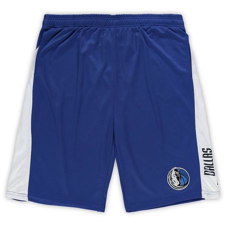 Fanatics Branded Dallas Mavericks Blue/White Big & Tall Wordmark Logo Practice Shorts