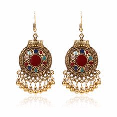 Elegant Ear Drop Earrings Silver Plated Platinum Round Zircon Tassels Dangle Jewelry for Women online - NewChic