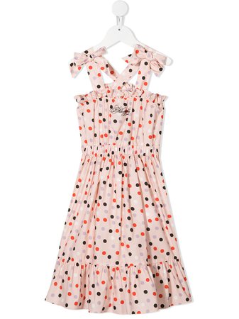 Shop pink & red Philosophy Di Lorenzo Serafini Kids polka-dot logo dress with Express Delivery - Farfetch