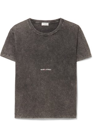 SAINT LAURENT | Printed cotton-jersey T-shirt | NET-A-PORTER.COM