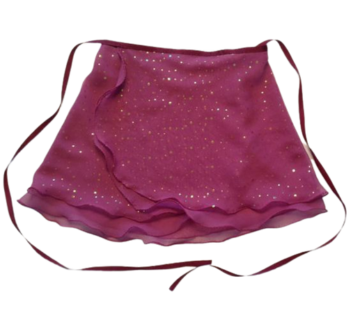 Fuchsia Magenta Glittery Wrap Skirt