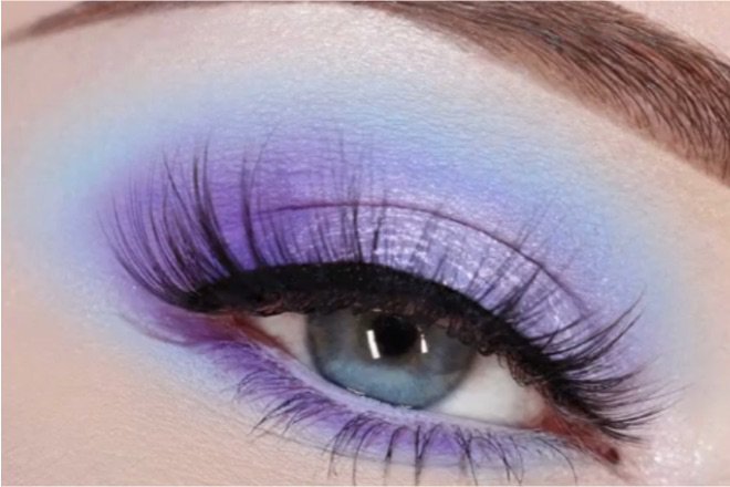 Purple/ blue Eye Makeup