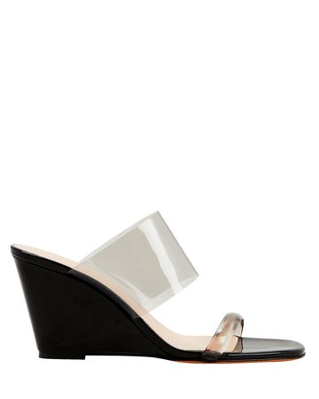 Olympia Black Patent Leather Sandals