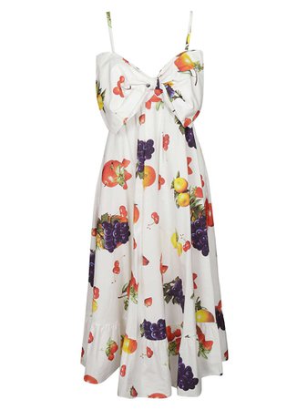 MSGM - Fruit Print Flared Dress