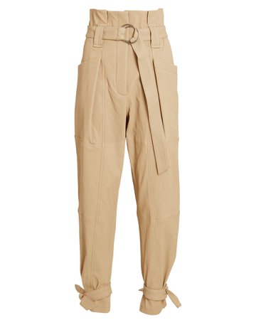 IRO Limest Leather Belted Paperbag Pants | INTERMIX®
