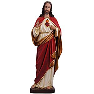 Amazon.com: Woodington's Sacred Heart of Jesus 20 Inch Statue: Home & Kitchen