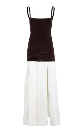 Liena Pleated Jersey-Cotton Maxi Dress By Siedrés | Moda Operandi