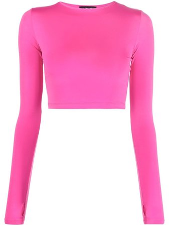 STYLAND long-sleeved Cropped T-shirt - Farfetch