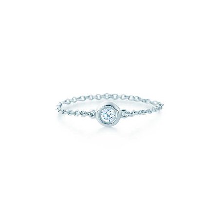 Elsa Peretti™ Diamonds by the Yard™ ring in sterling silver. | Tiffany & Co.