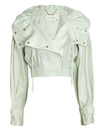 Zimmermann Glassy Cropped Linen Jacket | INTERMIX®