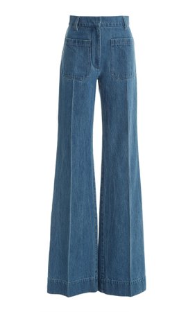 Victoria Beckham Rigid High-Rise Flared Jeans