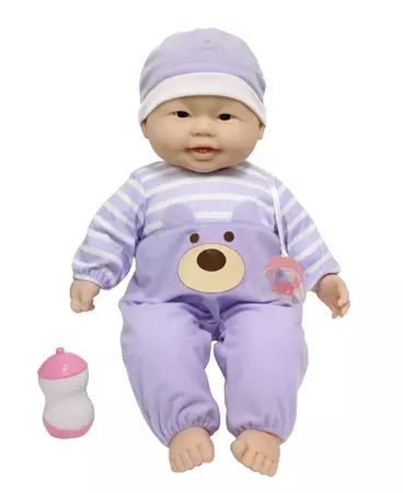 JC TOYS Lots to Cuddle Babies 20" Asian Baby Doll Purple Outfit - Macy's