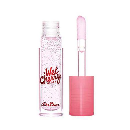 Amazon.com : Lime Crime Wet Cherry Lip Gloss (EXTRA POPPIN). High Shine, Non-Sticky Lip Gloss in Glossy Clear. (0.1 fl oz/2.96 ml) : Beauty