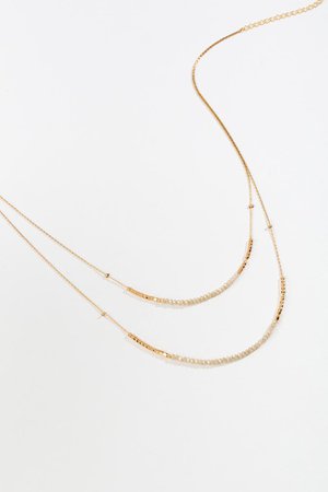Leighton Beaded Layered Necklace | francesca's