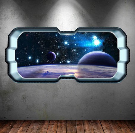 SPACE PLANET STICKER Galaxy Wall Décor Night View Sticker | Etsy