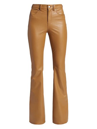 Shop Veronica Beard Beverly Vegan Leather Flared Pants | Saks Fifth Avenue