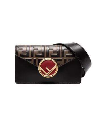 Fendi Logo Print And Clasp Leather Belt Bag - Farfetch