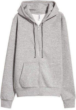 Hooded Sweatshirt Jacket - Gray