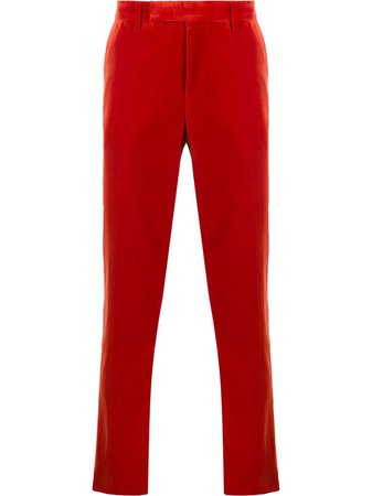 Orange Paul Smith Velvet Tailored Trousers | Farfetch.com