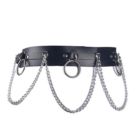 Wyenliz Women's Body Chain Belt Leather Gothic Punk Waist Belt Adjustable at Amazon Women’s Clothing store