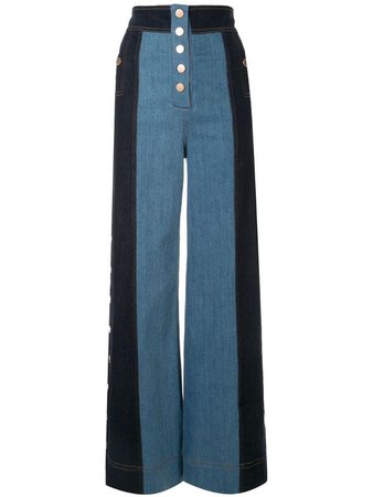 ALICE MCCALL Electric Memories Panelled Jeans In Blue