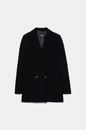 LONG DOUBLE BREASTED BLAZER - BEST SELLERS-WOMAN | ZARA United States black