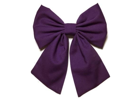 Sailor Bow, Purple Hair Bows For Girls