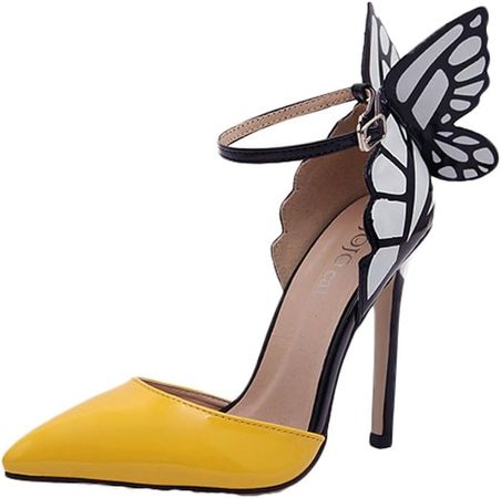 Amazon.com | King Ma Women Fashion Butterfly High Heel Sandals | Heeled Sandals