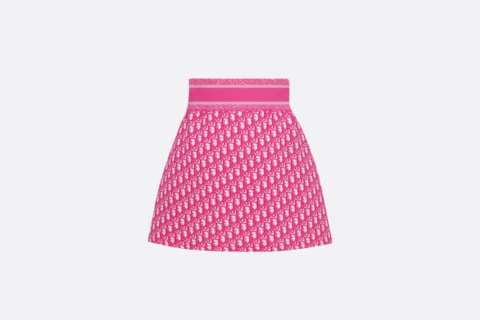 Dioriviera Short Skirt Raspberry Dior Oblique Technical Jersey - Ready-to-wear - Women's Fashion | DIOR