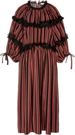 HOFMANN COPENHAGEN Marielle Striped Midi Dress