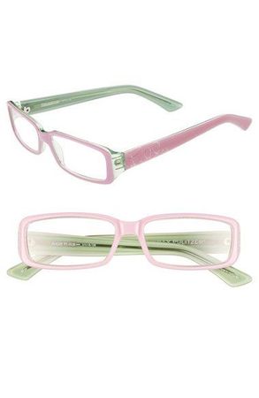 pink and green glasses