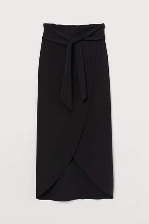Calf-length Skirt - Black