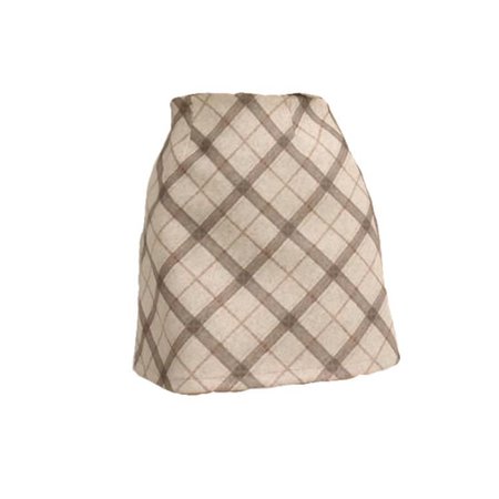 Brown Checkered Skirt