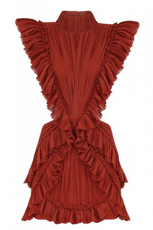 High Neck Open Back Mini Dress - Haleia Couture