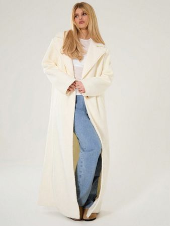 MUSERA Tailored Longline Coat | SHEIN