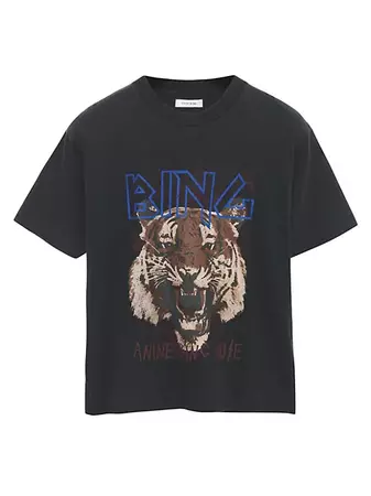 Shop ANINE BING Tiger Graphic Cotton T-Shirt | Saks Fifth Avenue