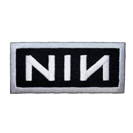 Nine Inch Nails NIN White Border Band Logo Patch Metal Music | Etsy