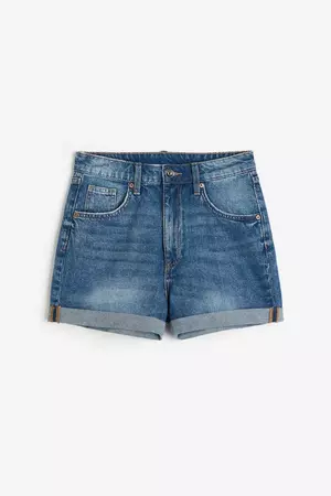 High Waist Denim Shorts - Denim blue - Ladies | H&M CA