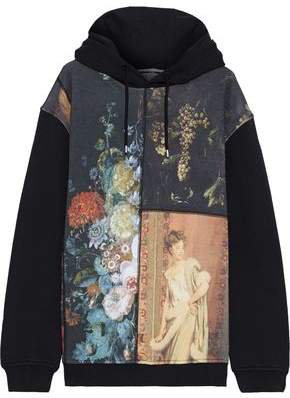 Paneled Printed French Cotton-terry Hoodie