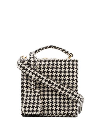 Natasha Zinko black and white tweed wool box bag $934 - Shop SS19 Online - Fast Delivery, Price