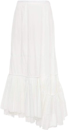 Marni Cotton Ruffled-Hem Maxi Skirt Size: 38